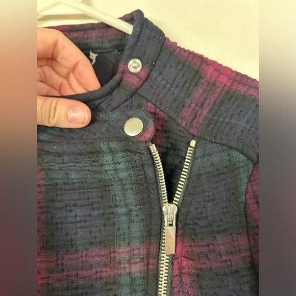 PRETTY LITTLE LIARS SPENCER Elizabeth & James Patti' Plaid Quilted Moto Jacket - Picture 9 of 12